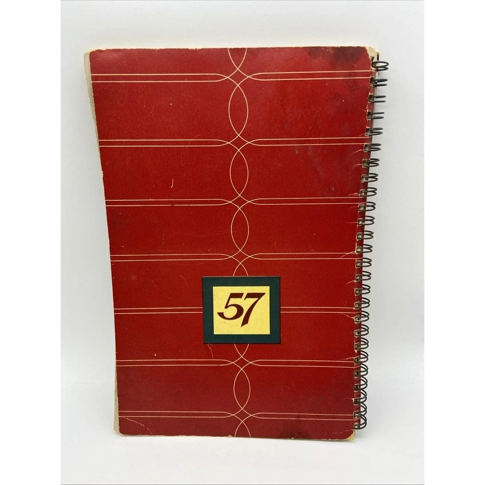 Vintage Heinz Recipe Book Spiral Bound 57 Advertising Cookbook Mid-Century Red